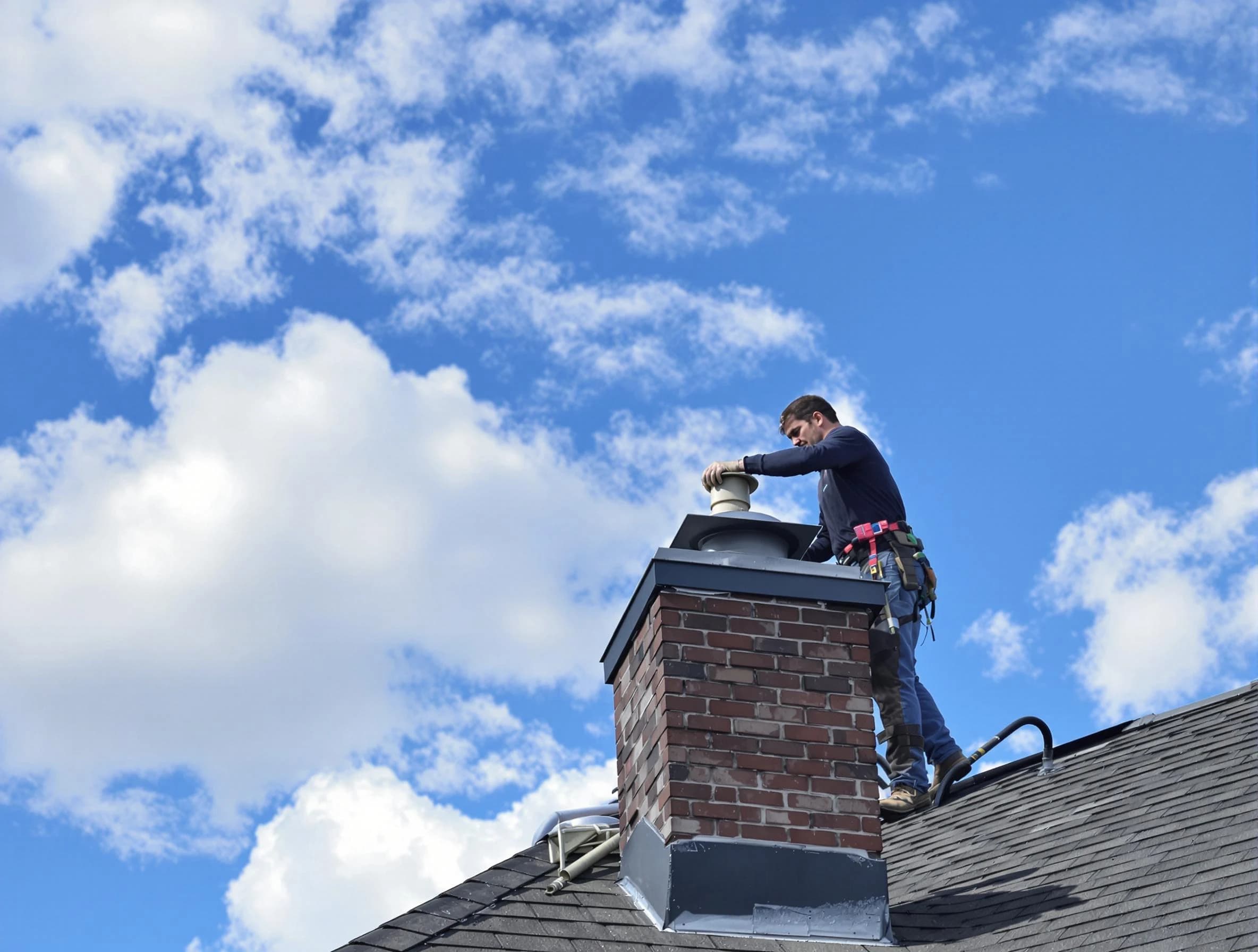 Monessen Chimney Sweep installing a sturdy chimney cap in Monessen, PA