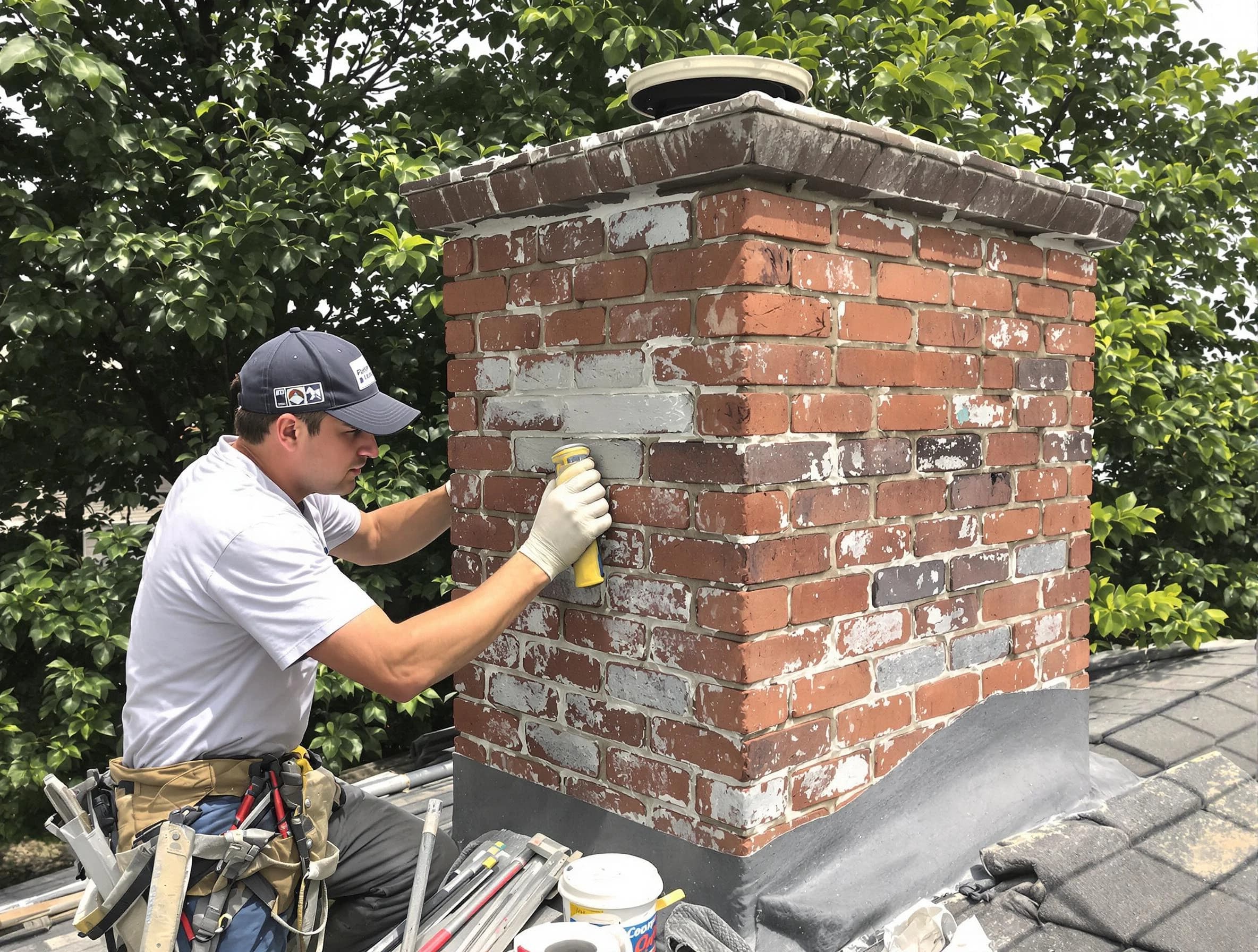 Monessen Chimney Sweep restoring an aging chimney in Monessen, PA