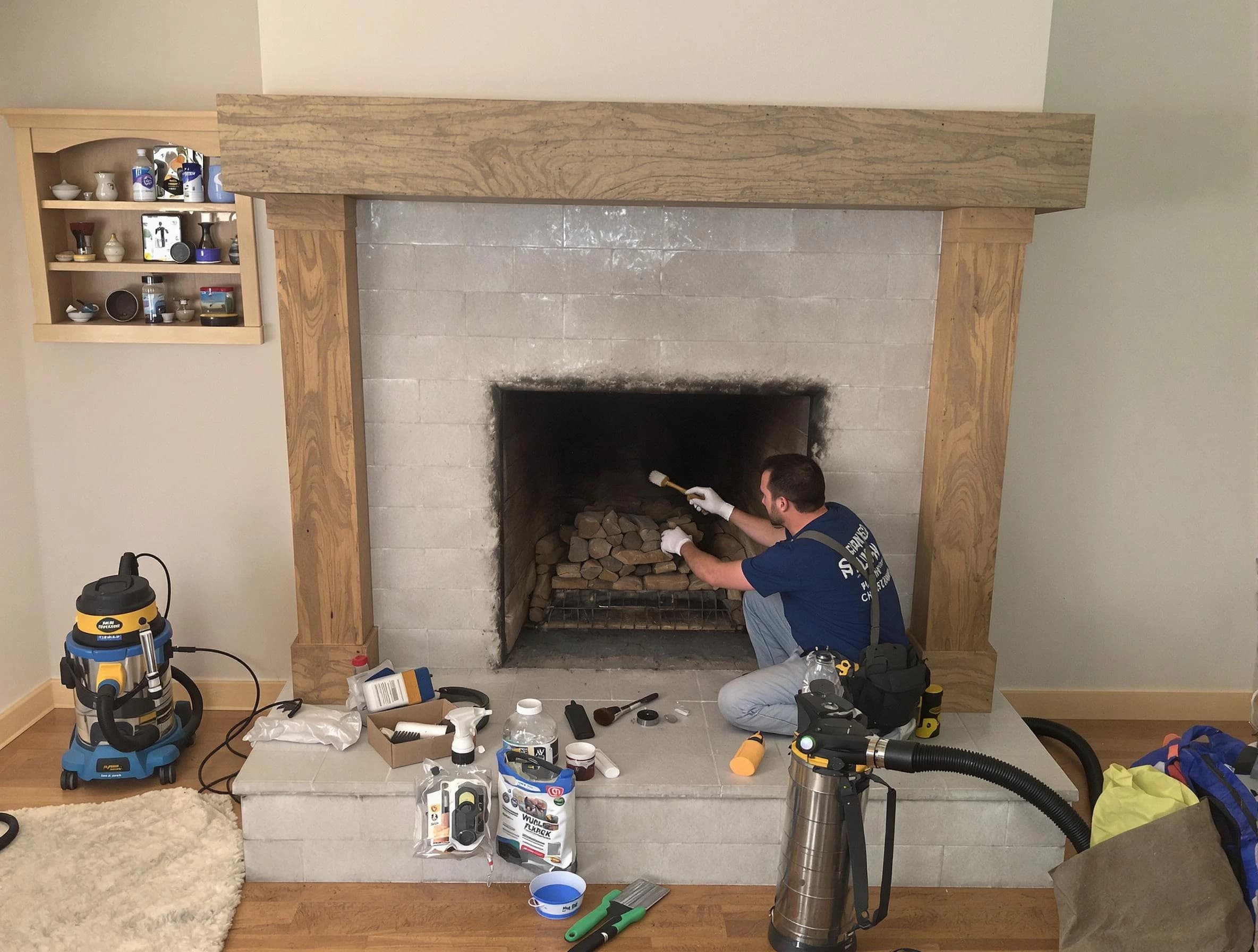 Detailed creosote removal process by Monessen Chimney Sweep in Monessen, PA