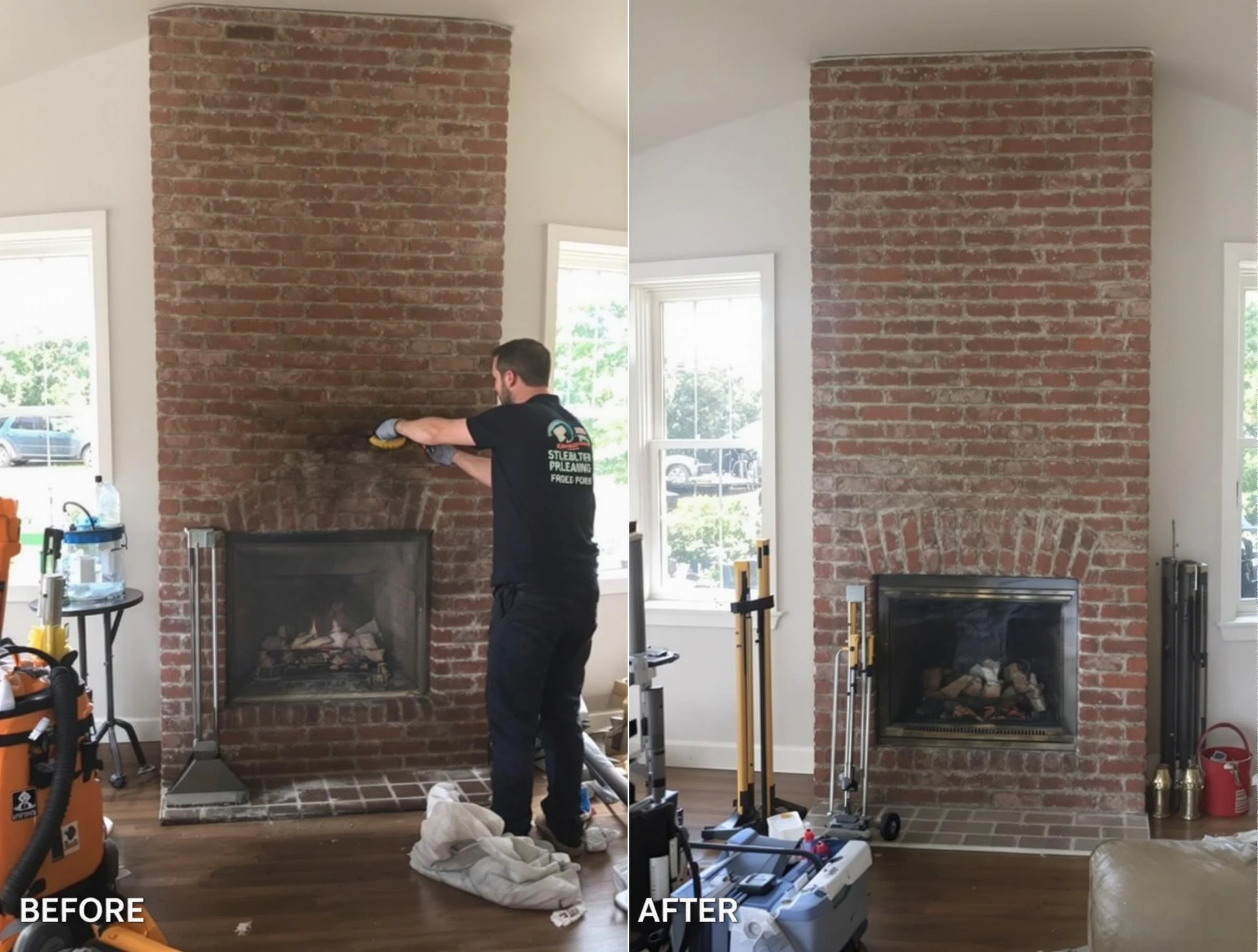 Finished chimney sweeping service by Monessen Chimney Sweep in Monessen, PA