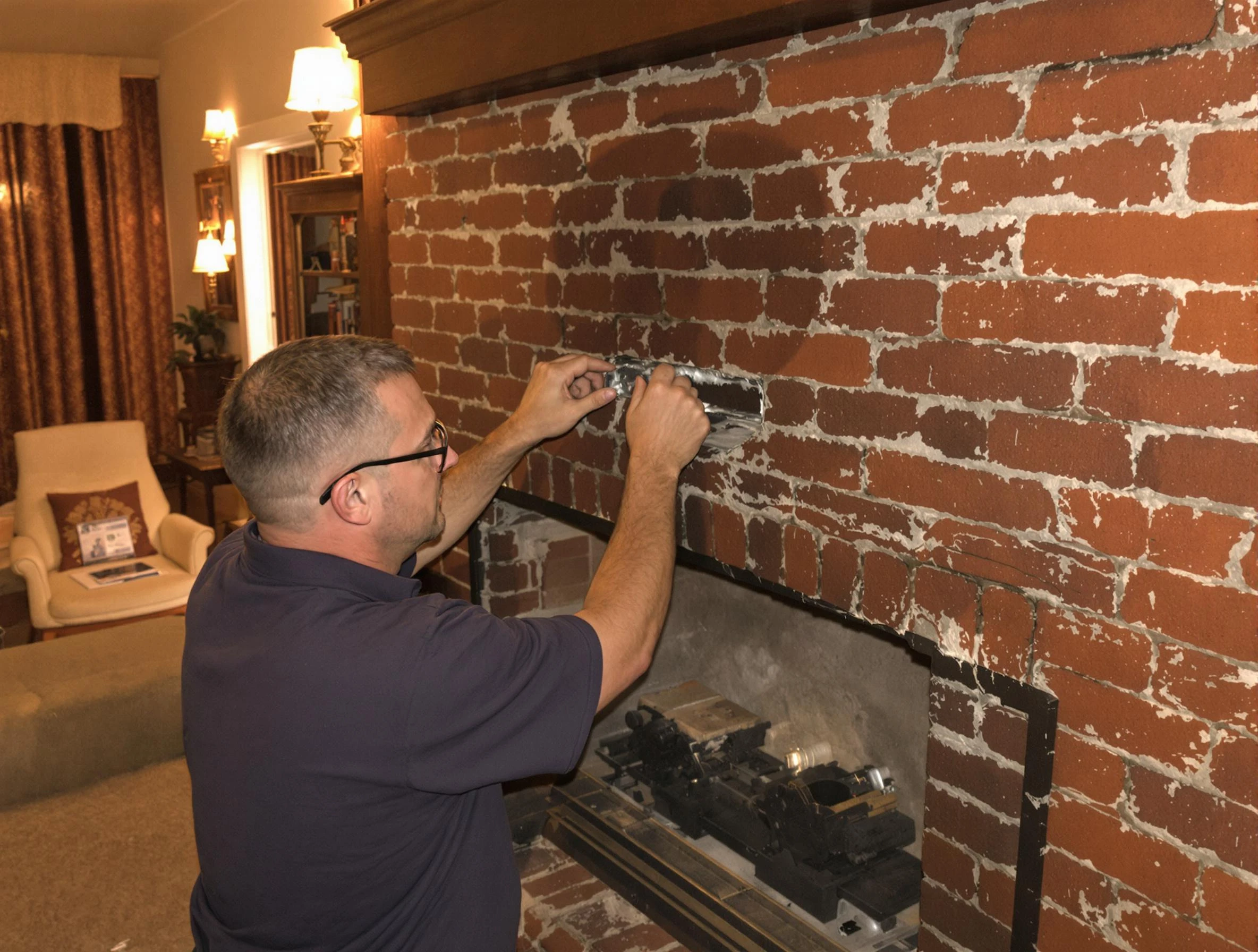 Monessen Chimney Sweep expert fixing a fireplace in Monessen, PA